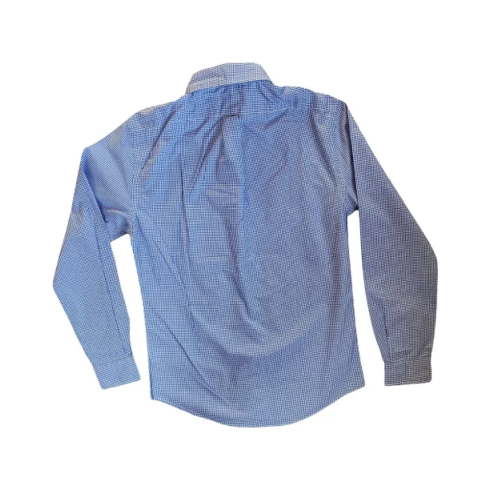 NWT Ralph Lauren Polo Men's Long Sleeve Cotton Shirts Blue Checks Size Small - Picture 3 of 8